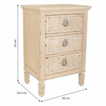 Nachttisch Alexandra House Living Beige 32 x 67 x 46 cm