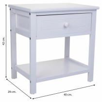 Nightstand Alexandra House Living White 29 x 42 x 40 cm