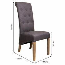 Dining Chair Alexandra House Living Grey 58 x 107 x 44 cm