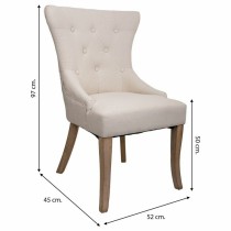 Dining Chair Alexandra House Living Cream 45 x 97 x 52 cm