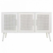 Sideboard Alexandra House Living White Silver Bamboo MDF Wood 41 x 71 x 120 cm