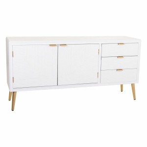 Buffet Alexandra House Living Blanc Doré Bois MDF 42 x 71 x 145 cm