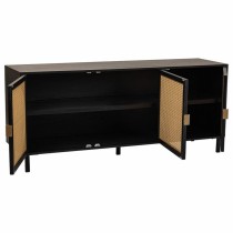 Buffet Alexandra House Living Noir Naturel Rotin Bois de paulownia 45 x 86 x 165 cm