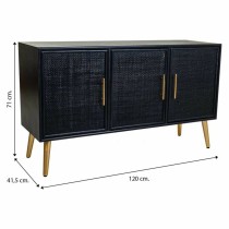 Sideboard Alexandra House Living Black Golden MDF Wood