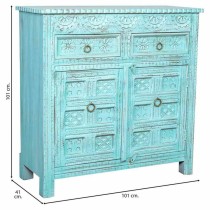 Sideboard Alexandra House Living Blue Mango wood 41 x 101 x 101 cm