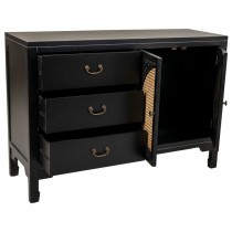 Sideboard Alexandra House Living Black Rattan Fir wood 36 x 73 x 106 cm