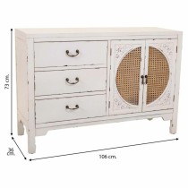 Buffet Alexandra House Living Blanc Rotin Bois d'épicéa 36 x 73 x 106 cm