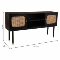 Buffet Alexandra House Living Noir Bois de pin Bois MDF 38 x 81 x 152 cm