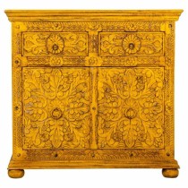 Buffet Alexandra House Living Jaune Fer Bois de manguier 40 x 90 x 90 cm