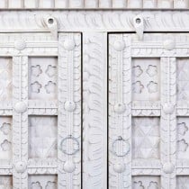 Sideboard Alexandra House Living White Natural Mango wood 42 x 130 x 101 cm