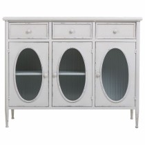 Buffet Alexandra House Living Blanc Métal verre 40 x 80 x 100 cm