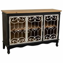 Buffet Alexandra House Living Noir verre Bois d'épicéa Bois MDF 36 x 80 x 120 cm