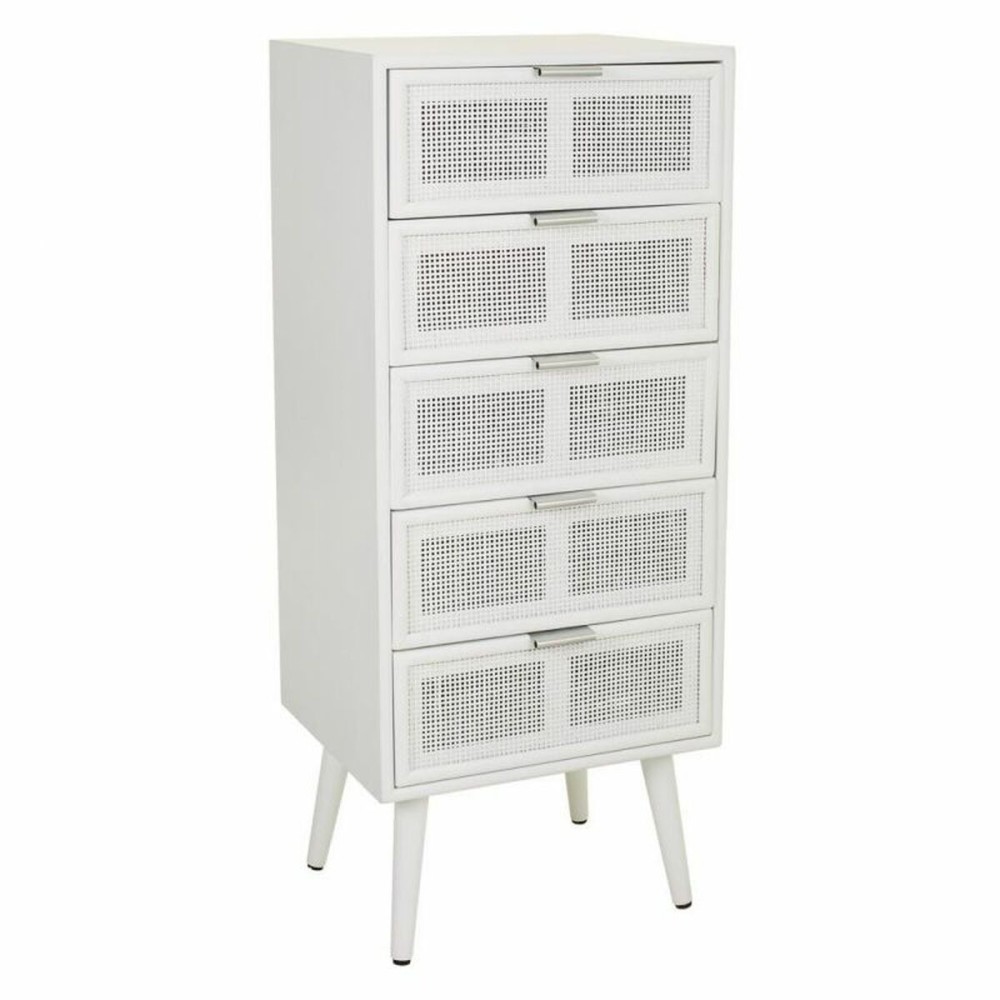 Caisson à Tiroirs Alexandra House Living Blanc Bambou Bois MDF 36 x 100 x 42 cm