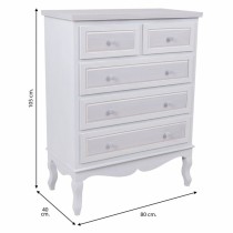 Chest of drawers Alexandra House Living White MDF Wood 40 x 105 x 80 cm