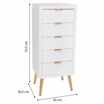 Schubladenschrank Alexandra House Living Gold Holz MDF 36 x 100 x 42 cm