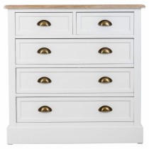 Chest of drawers Alexandra House Living White Brown Zinc Alloy MDF Wood 40 x 80 x 80 cm