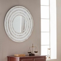 Wall mirror Alexandra House Living White Fir wood MDF Wood 2 x 40 x 80 cm