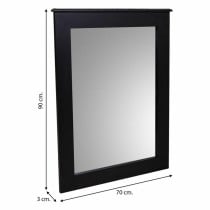 Wandspiegel Alexandra House Living Schwarz Glas Tannenholz 3 x 90 x 70 cm