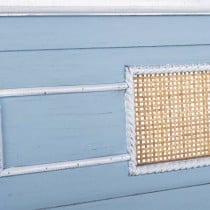 Wandspiegel Alexandra House Living Blau Glas Rattan Tannenholz 3 x 76 x 70 cm