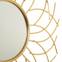 Wall mirror Alexandra House Living Golden Metal Glass 3 x 89 x 89 cm