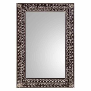 Miroir mural Alexandra House Living Blanc Marron Bois MDF 1 x 62 x 42 cm