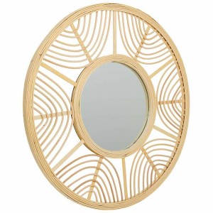 Wall mirror Alexandra House Living Natural Bamboo Rattan 55 x 2 x 55 cm