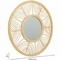 Wall mirror Alexandra House Living Natural Bamboo Rattan 55 x 2 x 55 cm