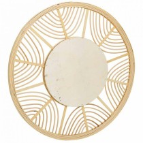 Wall mirror Alexandra House Living Natural Bamboo Rattan 55 x 2 x 55 cm