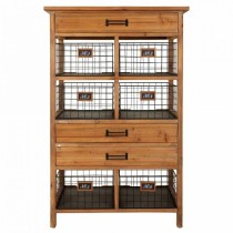 Chest of drawers Alexandra House Living Natural Wood Fir wood 34 x 114 x 70 cm