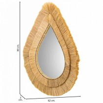 Miroir mural Alexandra House Living Marron Fer Fibre naturelle 80 x 3 x 62 cm