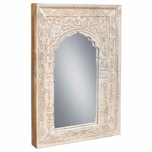 Miroir mural Alexandra House Living Crème Bois de manguier 6 x 60 x 87 cm