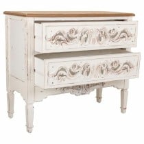 Commode Alexandra House Living Blanc Bois d'épicéa Bois MDF 38 x 76 x 86 cm