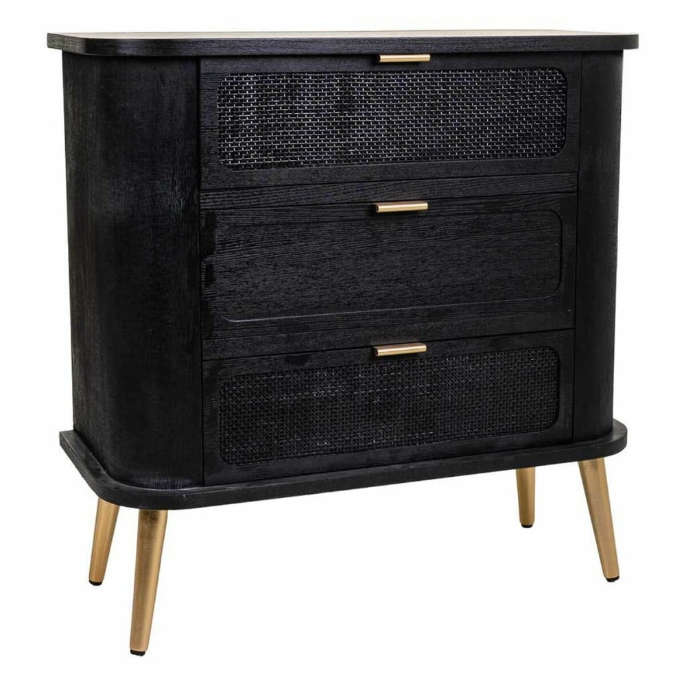 Chest of drawers Alexandra House Living Black MDF Wood 35 x 81 x 80 cm