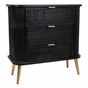 Commode Alexandra House Living Noir Bois MDF 35 x 81 x 80 cm