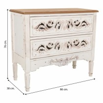 Commode Alexandra House Living Blanc Bois d'épicéa Bois MDF 38 x 76 x 86 cm