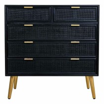 Commode Alexandra House Living Noir Doré Bois MDF