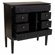 Commode Alexandra House Living Noir Rotin Bois d'épicéa Bois MDF 38 x 90 x 85 cm