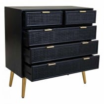 Commode Alexandra House Living Noir Doré Bois MDF