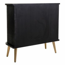 Commode Alexandra House Living Noir Bois MDF 35 x 81 x 80 cm