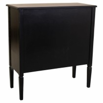 Chest of drawers Alexandra House Living Black Rattan Fir wood MDF Wood 38 x 90 x 85 cm