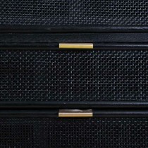 Chest of drawers Alexandra House Living Black Golden MDF Wood