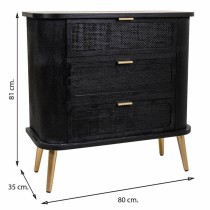 Commode Alexandra House Living Noir Bois MDF 35 x 81 x 80 cm