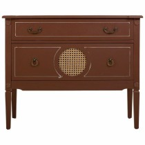 Chest of drawers Alexandra House Living Brown Natural Rattan Fir wood MDF Wood 38 x 72 x 88 cm