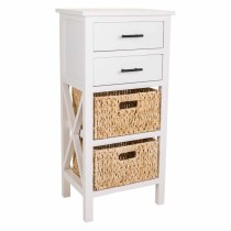 Chest of drawers Alexandra House Living White MDF Wood Natural Fibre 92 x 32 x 44 cm