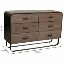 Chest of drawers Alexandra House Living Brown Wood Iron Plate Fir wood 40 x 78 x 120 cm