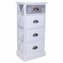 Chest of drawers Alexandra House Living White Paolownia wood MDF Wood 25 x 76 x 35 cm