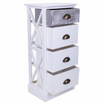 Caisson à Tiroirs Alexandra House Living Blanc Bois de paulownia Bois MDF 25 x 76 x 35 cm