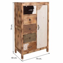 Schubladenschrank Alexandra House Living Mango-Holz 40 x 122 x 79 cm