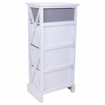 Chest of drawers Alexandra House Living White Paolownia wood MDF Wood 25 x 76 x 35 cm