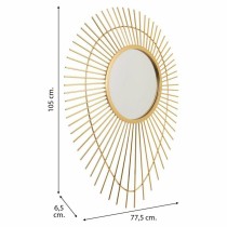 Wall mirror Alexandra House Living Golden Metal Glass 6 x 105 x 77 cm